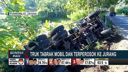 Diduga Tak Kuat Menanjak, Truk Batu Bara Tabrak Movil dan Terperosok ke Jurang!