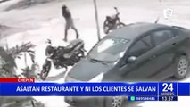 La Libertad: delincuentes asaltan violentamente restaurante en Chepén