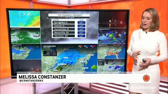 Quick-moving storm brings snow from the Midwest to the Northeast