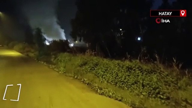 Hatay'da doğalgaz borusu patladı, sızan gaz görüntülendi