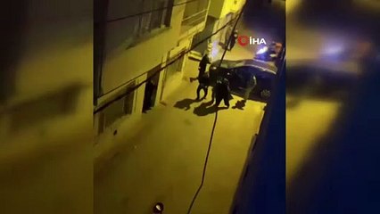 Bursa'da aileler arasındaki palalı kavga kamerada