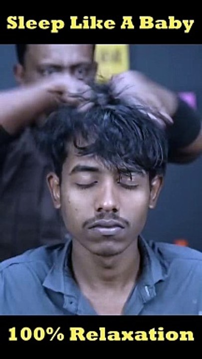 Massage With Fire And Ear Finger By Big Eyes Barber ASMR #shorts