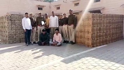 संतरों के नीचे छुपाई 1.25 करोड़ की अवैध शराब के 1255 कार्टन जब्त