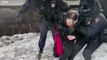 Moscow police detain mourners laying flowers at Navalny memorial event
