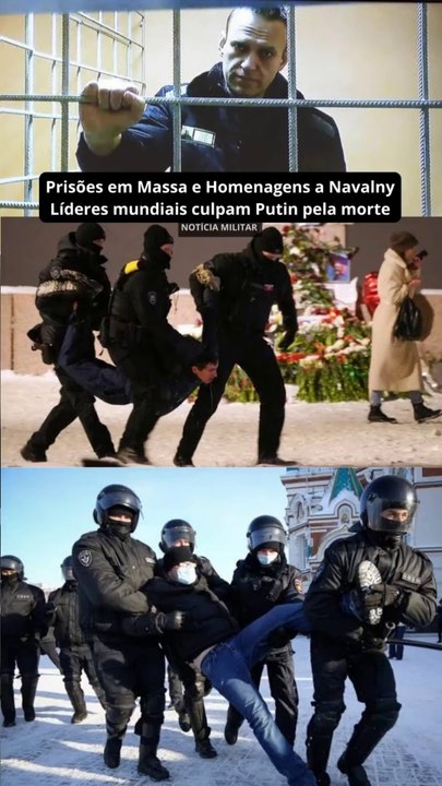 Prisões em Massa e Homenagens a Navalny Líderes mundiais culpam Putin pela morte