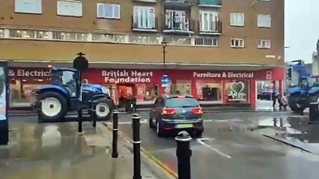 Tractors protested through Dover in row over cheap imports