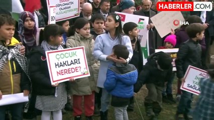 ABD Ankara Büyükelçiliği önünde İsrail protesto edildi