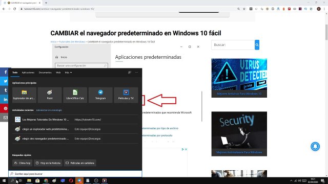 Como CAMBIAR NAVEGADOR WEB PREDETERMINADO en WINDOWS 10 【FÁCIL y RÁPIDO】