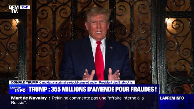 États-Unis: Donald Trump condamné à 355 millions de dollars d'amende, il fait appel