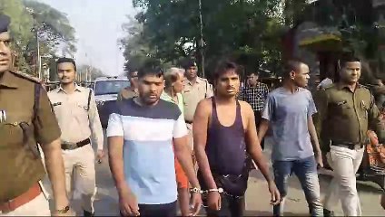 Police took out a procession of Pankaj murder case accused, policemen