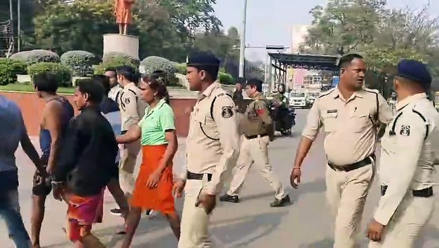 Police took out a procession of Pankaj murder case accused, policemen