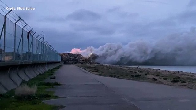 Fire crews tackle blaze at recycling centre near Sheerness Docks