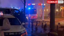 Hollanda'nın Lahey kentinde sığınmacılar ayaklandı! Polis araçlarını ateşe verdiler