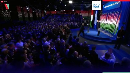 Orbán addresses Hungary in first appearance since country's president quit in a scandal