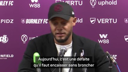 Burnley - Kompany : "Une défaite qu'il faut encaisser sans broncher"