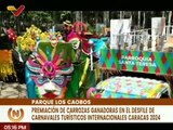 Autoridades gubernamentales premian carrozas ganadoras del desfile de los Carnavales Turísticos 2024