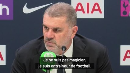 Tottenham - Postecoglou : "Je ne suis pas magicien, je suis entraîneur de football"