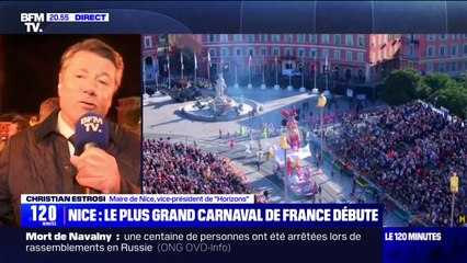 Carnaval de Nice: "On a besoin de ces grands rassemblements", affirme Christian Estrosi, maire de Nice
