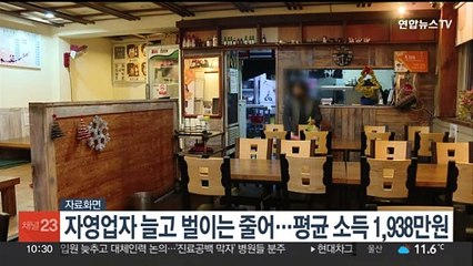 자영업자 늘고 벌이는 줄어…평균 소득 1,938만원