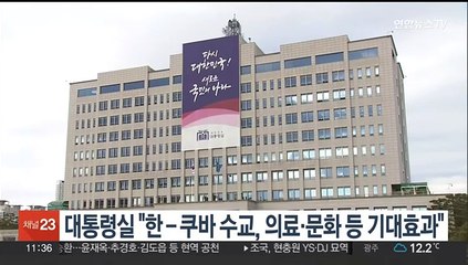 대통령실 "한-쿠바 수교, 의료·문화 등 기대효과"