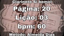 Página: 20 Lição: 03 Fá Maior - Clarinete Si bemol [60 bpm]