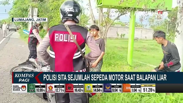 Polisi di Lumajang Sita 35 Sepeda Motor saat Balapan Liar