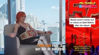 Becky Lynch was worried about her husband Seth after he got attacked by a fan _ footage + reaction