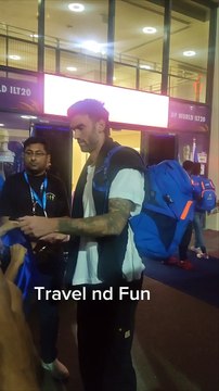 ILT20 Champions MI Emirates Player leaving Dubai Cricket Stadium after victory