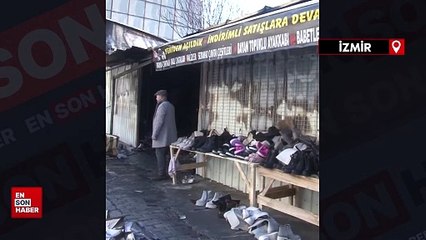 İzmir'de 69 gün arayla 2. kez yanan iş yeri küle döndü
