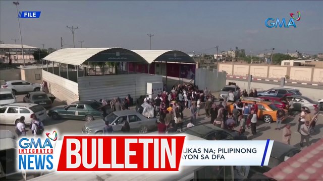 136 sa 137 na Pinoy sa Gaza, nailikas na; Pilipinong madre, piniling manatili roon ayon sa DFA | GMA Integrated News Bulletin