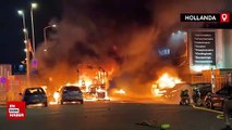 Hollanda'da Eritreli grupların şiddet olaylarında polis araçları ateşe verildi