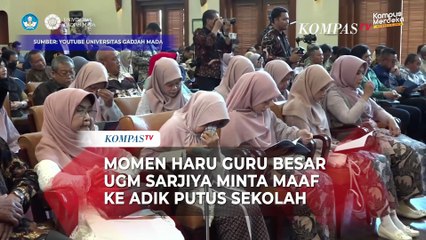 Momen Haru Guru Besar UGM Sarjiya Minta Maaf ke Adik, Rela Putus Sekolah Demi Dirinya