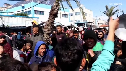 شاهد: مظاهرات في جباليا للمطالبة بدخول المساعدات إلى قطاع غزة