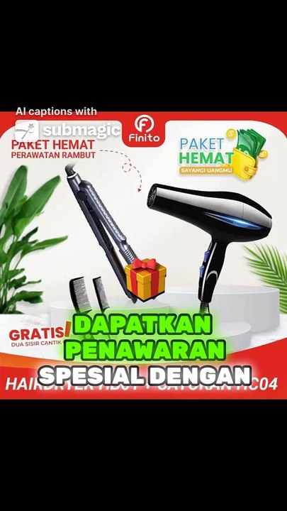  DAPATKAN PENAWARAN SPESIAL!  PAKET PENGERING RAMBUT + CATOKAN DENGAN BONUS 2 SISIR GRATIS! ‍♀️✨