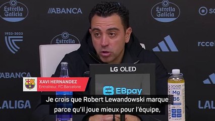 Pour Xavi, "il n'y a pas de secret" derrière le retour en forme de Lewandowski