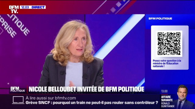 Nicole Belloubet: Les résultats scolaires ne sont pas excellents (...) Notre système scolaire n'est pas suffisamment efficace