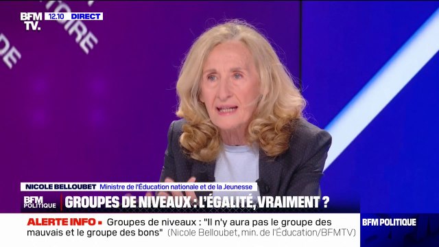 Groupes de niveaux au collège: Nicole Belloubet assure qu'il n'y aura pas de stigmatisation