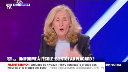 Port de l'uniforme: "87 établissements ont donné leur accord" pour l'expérimentation, annonce Nicole Belloubet