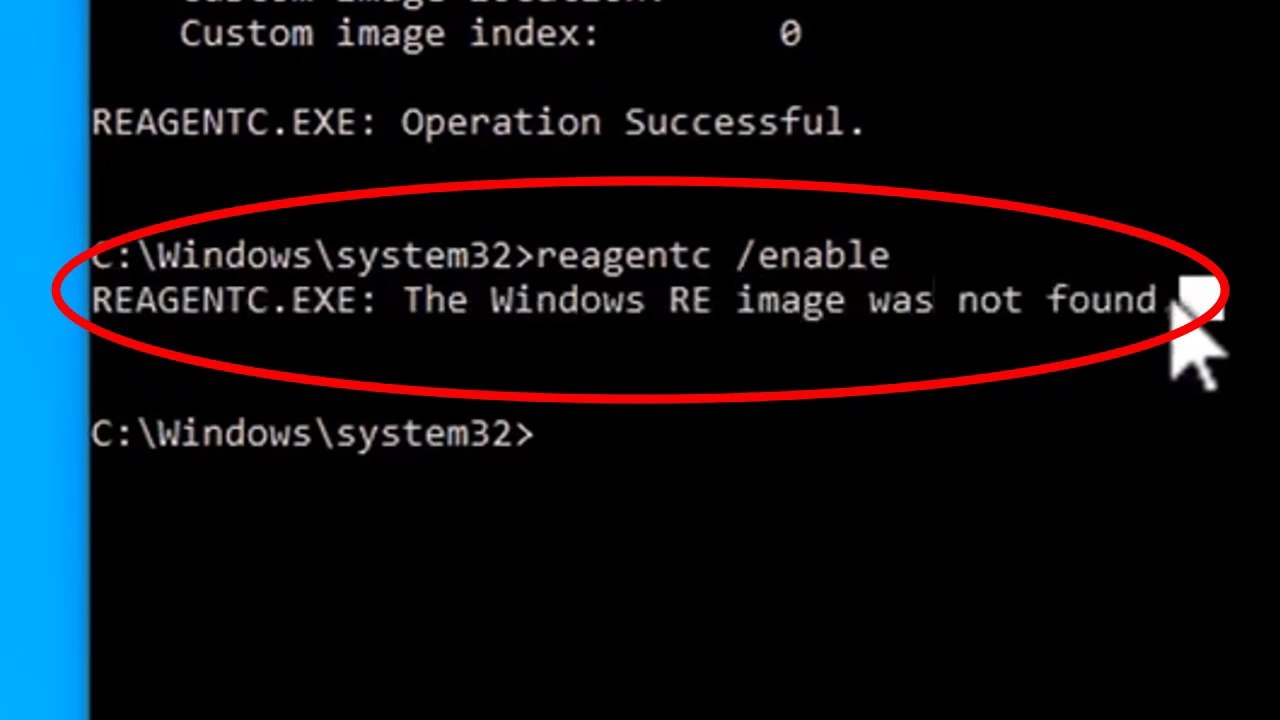How To Fix REAGENTC.EXE : The windows Re image was not found in Windows ...