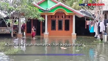 Banjir di Teluk Naga Memasuki Hari Kedua, Ketinggian Air Masih Mencapai 60 Cm