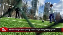 Bakan Abdulkadir Uraloğlu, çocuklarla futbol oynadığı anları paylaştı