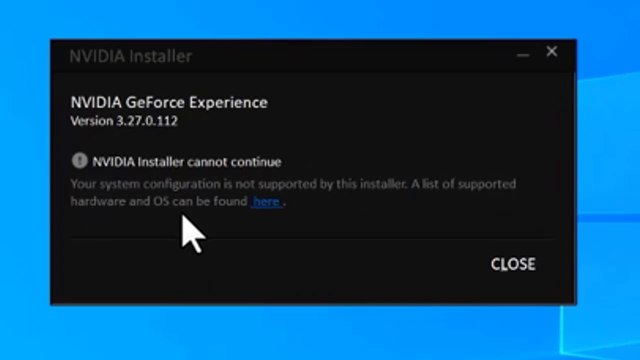 How to Fix Nvidia Installer Cannot Continue Error on Geforce Experience in Windows 10 / 11