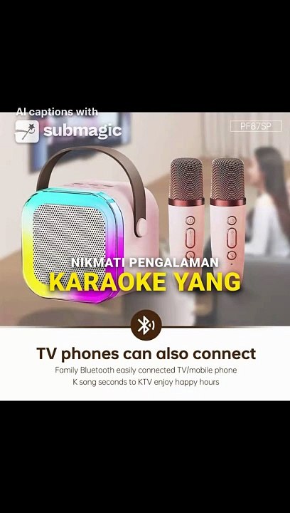 NIKMATI KARAOKE SERU DENGAN SET KARAOKE K 12!  LENGKAPI DENGAN SPEAKER BLUETOOTH & 2 MIKROFON NIRKABEL. 