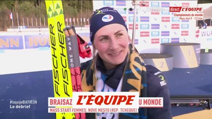 Braisaz-Bouchet : «Beaucoup de soulagement» - Biathlon - Mondiaux (F)