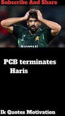 PCB terminates Haris Rauf's central contract