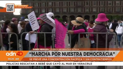 Así comienza la "Marcha por Nuestra Democracia" en el zócalo capitalino