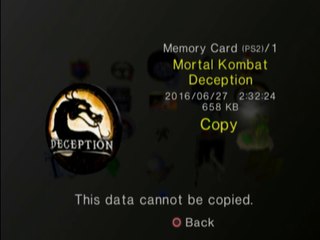 My List of PS2 Save Files Can't Copy on PS2 Memory Card