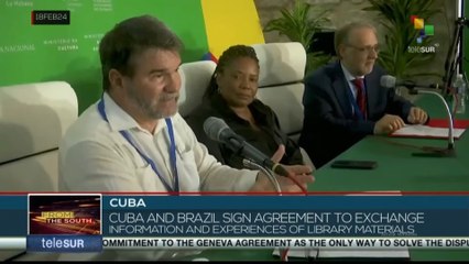 Cuba and Brazil sign agreement to exchange experiences of library materials