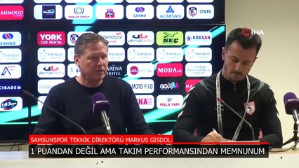 Markus Gisdol: 1 puandan değil ama performanstan memnunum