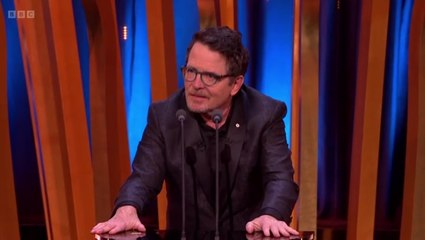 Michael J Fox receives standing ovation as he presents Baftas 2024 award